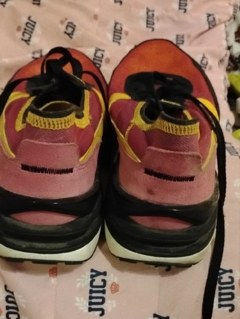Nike Orange and Yellow Gradient Lace-Up Sneakers